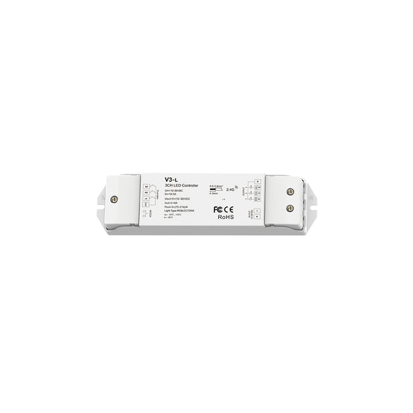 71547 V3-L SKYDANCE DC RF 2.4Ghz Dimmer High Speed Controller & Push Dimming 3 Κανάλια DC 12-48V 3 x 6A 288W - Max 18.5A 288W - IP20 Μ17.5 x Π4.5 x Υ2.5cm - 5 Years Warranty