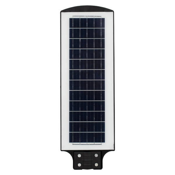 71553 Autonome Solar-Straßenlaterne, Straßenlaterne, LED, SMD, 200 W, 16000 lm, mit integriertem Li-Ionen-Akku 12000 mAh – Tag-Nacht-Sensor, PIR-Bewegungssensor, wasserdicht IP65