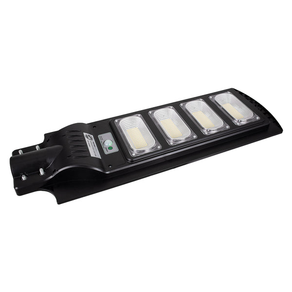 71553 Autonome Solar-Straßenlaterne, Straßenlaterne, LED, SMD, 200 W, 16000 lm, mit integriertem Li-Ionen-Akku 12000 mAh – Tag-Nacht-Sensor, PIR-Bewegungssensor, wasserdicht IP65