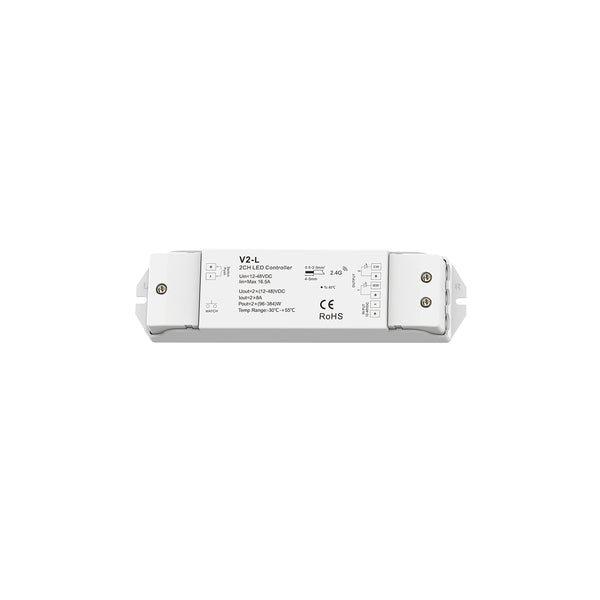 71565 V2-L SKYDANCE DC RF 2.4Ghz Dimmer High Speed Controller & Push Dimming 2 Κανάλια DC 12-48V 2 x 8A 384W - Max 16.5A 384W - IP20 Μ17.5 x Π4.5 x Υ2.5cm - 5 Years Warranty