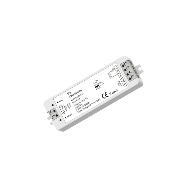 71567 V1 SKYDANCE DC RF 2.4Ghz Dimmer High Speed Controller & Push Dimming 1 Κανάλι DC 5-36V 1 x 8A 288W - Max 8.5A 288W - IP20 Μ10 x Π3.5 x Υ2cm - 5 Years Warranty