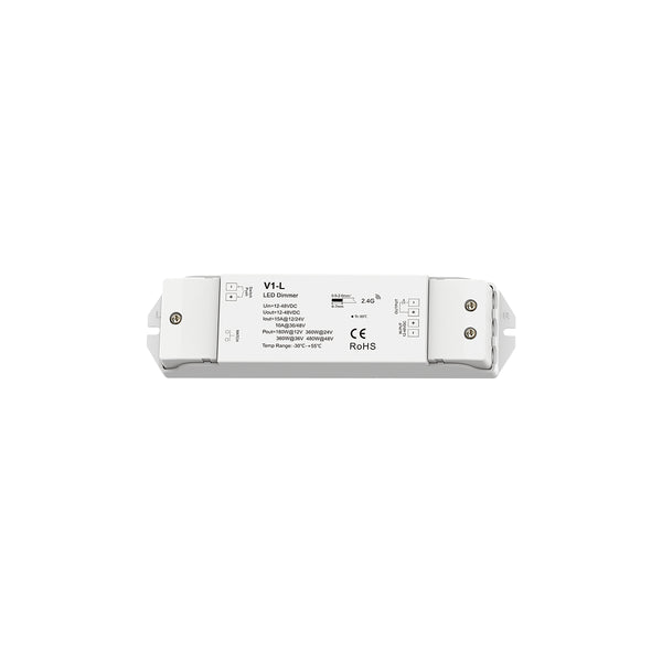 71568 V1-L SKYDANCE DC RF 2.4Ghz Dimmer High Speed Controller & Push Dimming 1 Κανάλι DC 12-48V 1 x 15A 480W - Max 15A 480W - IP20 Μ17.5 x Π4.5 x Υ2.5cm - 5 Years Warranty