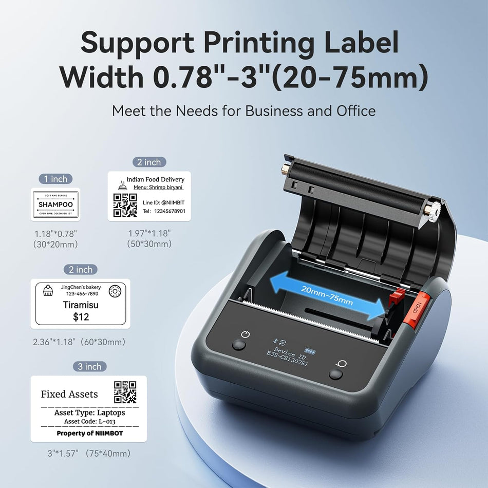 Niimbot Thermal Label Printer B3 S P 3 Inch Black