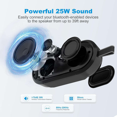 J-BRAUV Flex Portable Speakers Wireless Bluetooth, Enhanced Immersive Bass, 40W Loud Stereo Sound, BT5.3, Built in Mic, 15H Playtime, IP67