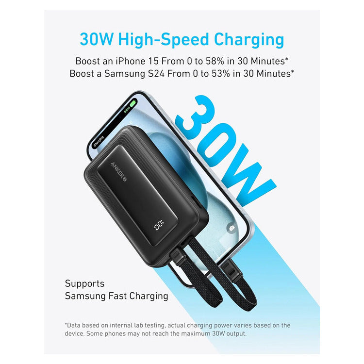 ANKER ZOLO POWER BANK 10K, 22.5W, USB-C BLK