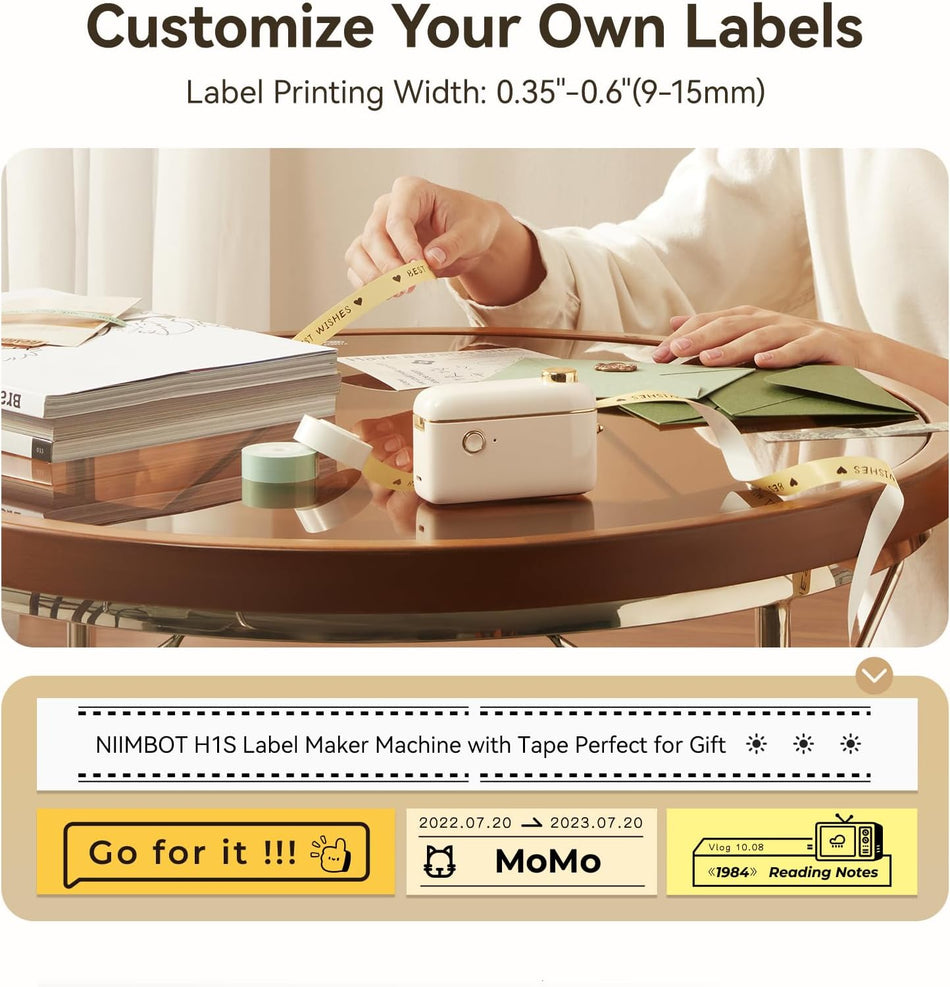 Niimbot Thermal Label Printer H1 S 0.5 Inch Beige