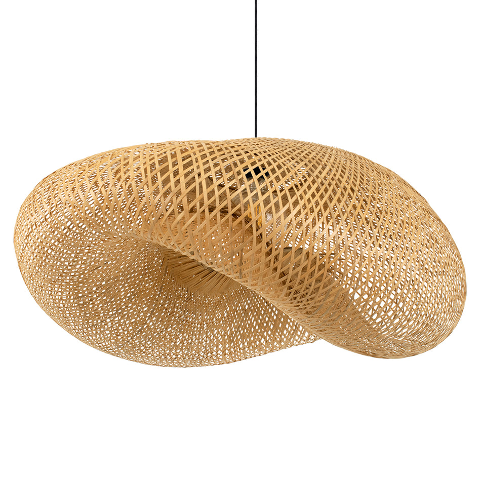 GLOBOSTAR® MEXICO 00721 Boho Κρεμαστό Φωτιστικό Οροφής με Ντουί 1 x E27 AC 220-240V IP20 - Μπεζ - Μ100 x Π80 x Υ35cm