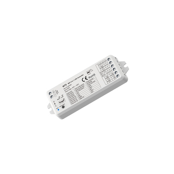 73010 WT5 SKYDANCE DC WiFi & RF 2.4Ghz Dimmer High Speed Controller 5 Καναλιών DC 12-24V 5 x 3A 72W - Max 15A 360W - IP20 Μ10 x Π4 x Υ2cm - 5 Years Warranty