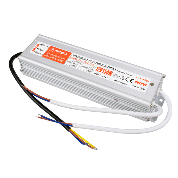 73053 Μεταλλικό Τροφοδοτικό SELV για Προϊόντα LED 150W 12.5A - AC 220-240V σε DC 12V - Αδιάβροχο IP67 L24.3 x W7.4 x H4.5cm - 3 Χρόνια Εγγύηση