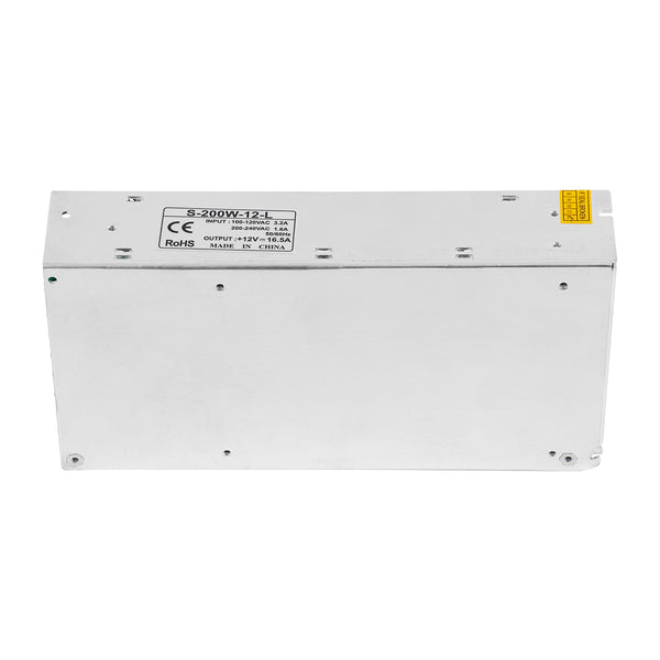 73091 Μεταλλικό Τροφοδοτικό PELV TRIAC DIMMABLE για Προϊόντα LED 200W 16.66A - AC 220-240V σε DC από 0.5V (0%) σε 12V (100%) - IP20 L20 x W9 x H4.5cm - 3 Χρόνια Εγγύηση