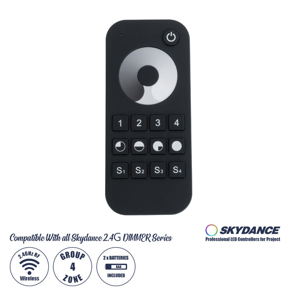 73120 RT6 SKYDANCE Ασύρματο Χειριστήριο Αφής RF 2.4Ghz 4 Group για όλα τα Μονόχρωμα SKYDANCE Controller DC 3V 2 x AAA - IP20 Μ12.2 x Π5.3 x Υ1.7cm - 5 Χρόνια Εγγύηση