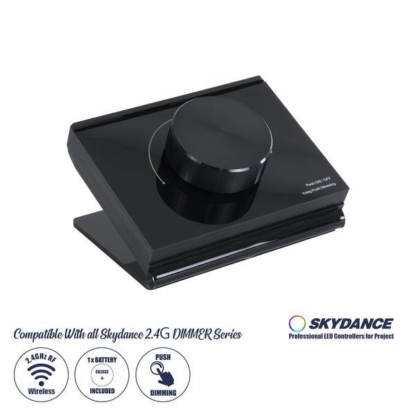 73123 RK1 SKYDANCE Ασύρματο Χειριστήριο RF 2.4Ghz & Push Dimming 1 Group για όλα τα Μονόχρωμα SKYDANCE Controller DC 3V 1 x CR2032 - IP20 Μ9.1 x Π7.2 x Υ5.7cm - 5 Χρόνια Εγγύηση