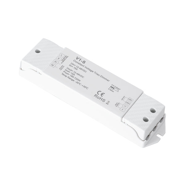 73127 V1-S SKYDANCE AC Triac Dimmer Push Dimming 1 Κανάλι DC 12-48V 1 x 15A 720W - Max 15A 720W - IP20  Μ17.5 x Π4.5 x Υ2.5cm - 5 Χρόνια Εγγύηση