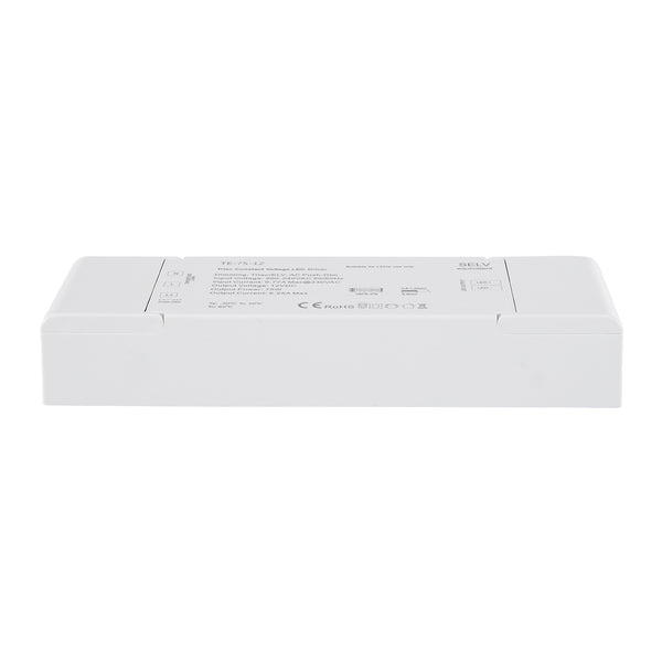 73129 TE-75-12 SKYDANCE AC Triac Dimmer Push Dimming 1 Κανάλι AC 200-240V 1 x 6.25A 75W - Max 6.25A 75W - IP20 Μ18 x Π5.7 x Υ3cm - 5 Χρόνια Εγγύηση