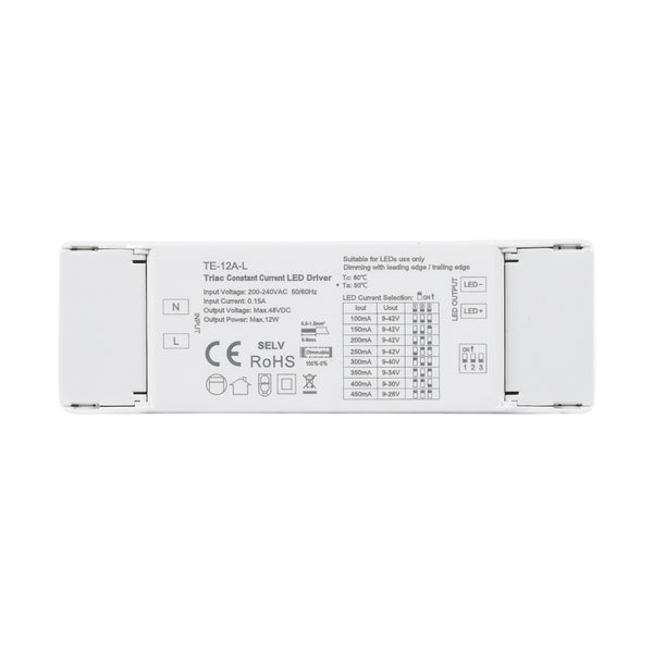 73132 TE-12A-L SKYDANCE AC Triac Dimmable Constant Current LED Driver 1 Κανάλι AC 200-240V 1 x 0.15A 12W - Max 0.15A 12W - IP20  Μ11.1 x Π3.7 x Υ2cm - 5 Χρόνια Εγγύηση