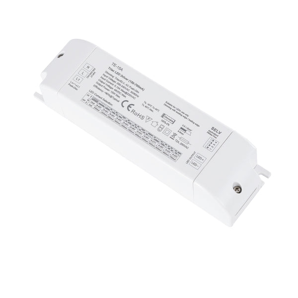 73133 TE-15A SKYDANCE AC Triac Dimmable Constant Current LED Driver Push Dimming 1 Κανάλι AC 200-240V 1 x 0.15A 15W - Max 0.15A 15W - IP20  Μ15.1 x Π4.1 x Υ3cm - 5 Χρόνια Εγγύηση