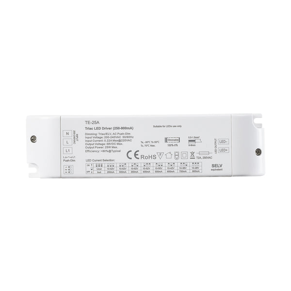 73134 TE-25A SKYDANCE AC Triac Dimmable Constant Current LED Driver 1 Κανάλι AC 200-240V 1 x 0.22A 25W - Max 0.22A 25W - IP20  Μ17.5 x Π4.4 x Υ3cm - 5 Χρόνια Εγγύηση