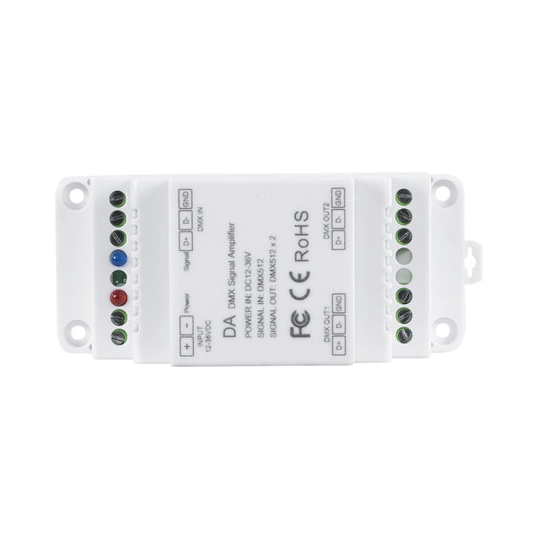 73137 DA SKYDANCE DC DMX512 Signal Amplifier Din Rail Ράγας 2 Καναλιών DC 12-48V - IP20  Μ11.5 x Π5 x Υ6.5cm - 5 Χρόνια Εγγύηση