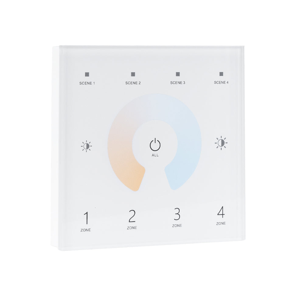 GloboStar® 73160 T12 SKYDANCE Ασύρματο DMX512 Επιτοίχιο Χειριστήριο RF 2.4Ghz 4 Group για όλα τα SKYDANCE DMX512 Controller AC 100-240V Max 0.1A - IP20  Μ8.5 x Π8.5 x Υ3.5cm - 5 Χρόνια Εγγύηση