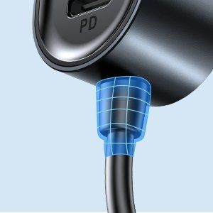 Joyroom car charger 2xPD + 2xQC3.0 72W 1.5m black (JR-CL05)