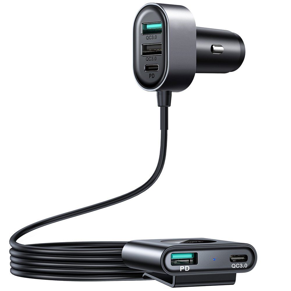 Joyroom car charger 2xPD + 2xQC3.0 72W 1.5m black (JR-CL05)