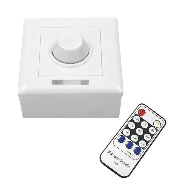 GLOBOSTAR® DIMMERONIA 73371 AC Triac Dimmer Τοίχου με RF Ασύρματο Χειριστήριο με 1 x 1.5A 350W Κανάλι AC 220-240V 1.5A 350W Max IP20 - Μ8.8 x Π5.7 x Υ8.8cm - 2 Χρόνια Εγγύηση