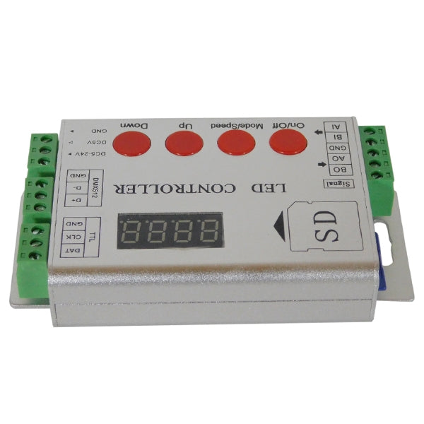 73444 LED Digital RGB Controller DMX512 & Κάρτα SD για LED Digital RGB Προϊόντα 5v - 12v - 24v  HC03 2048 IC