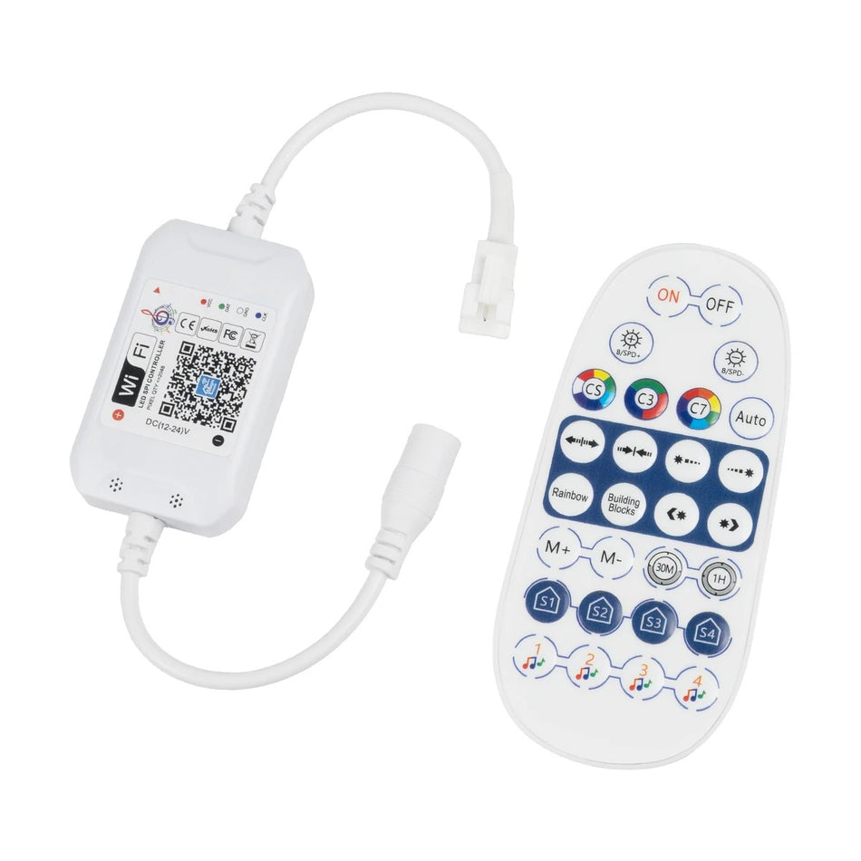 ZENGGE-WFMNA 73450 RF & WiFi 2.4G Ψηφιακός Pixel Addressable Controller DC 5-12-24V IP20 - WiFi 2.4G & Bluetooth - SPI/TTL Protocol 2048 IC - Μ10.5 x Π4.5 x Υ1.5cm - 2 Χρόνια Εγγύηση