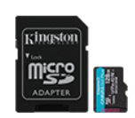 Κάρτα Μνήμης Kingston Canvas Go Plus G4 128GB microSDXC + adapter