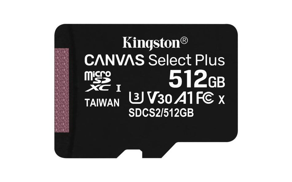 Κάρτα Μνήμης Kingston Micro SDHC 512GB Canvas Select Plus G3 Class 10 + adapter