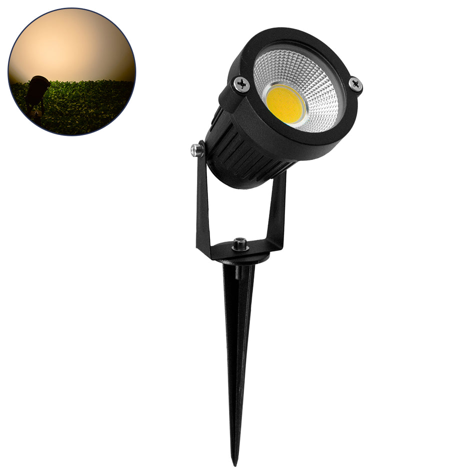 GLOBOSTAR® TREECOBO 75583 Φωτιστικό Σποτ για Φυτά - Δέντρα με Βάση Κήπου / Καρφωτό LED 10W 1100lm 35° DC 12-24V Αδιάβροχο IP67 Θερμό Λευκό 2700K Dimmable - Bridgelux COB Chip - Μαύρο - Μ6 x Π6 x Υ12.5cm - 2 Χρόνια Εγγύηση