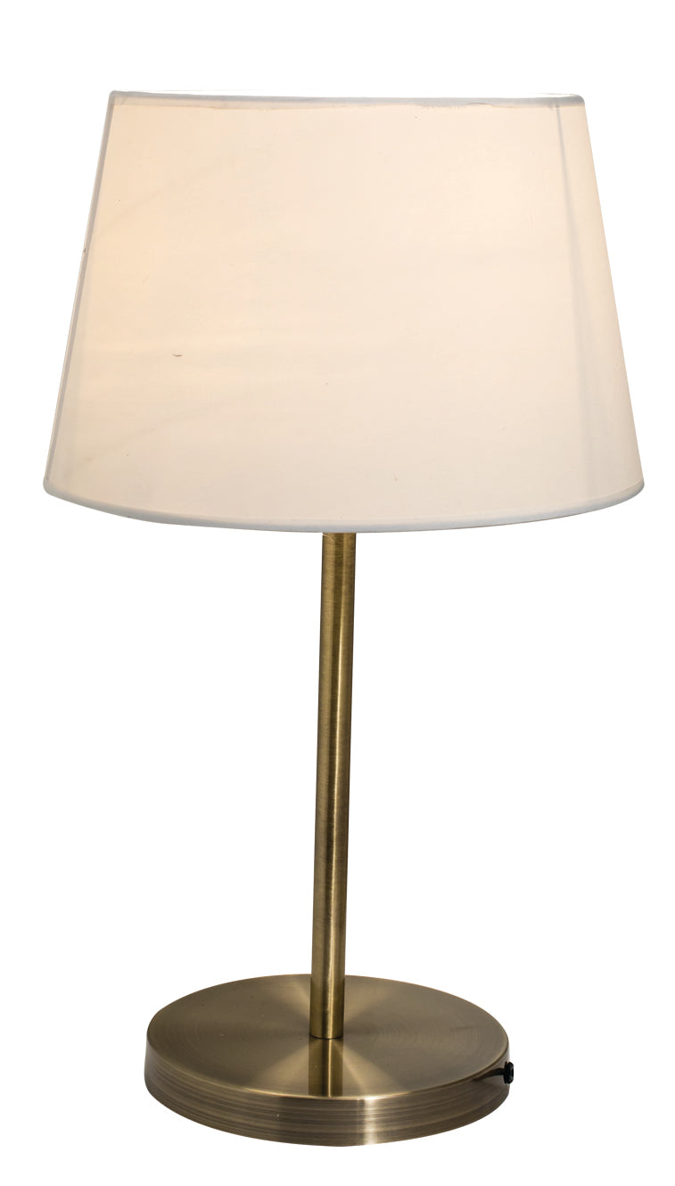 LMP-411/002 DORA TABLE LAMP BRONZE WITH WHITE SHADE 1B2