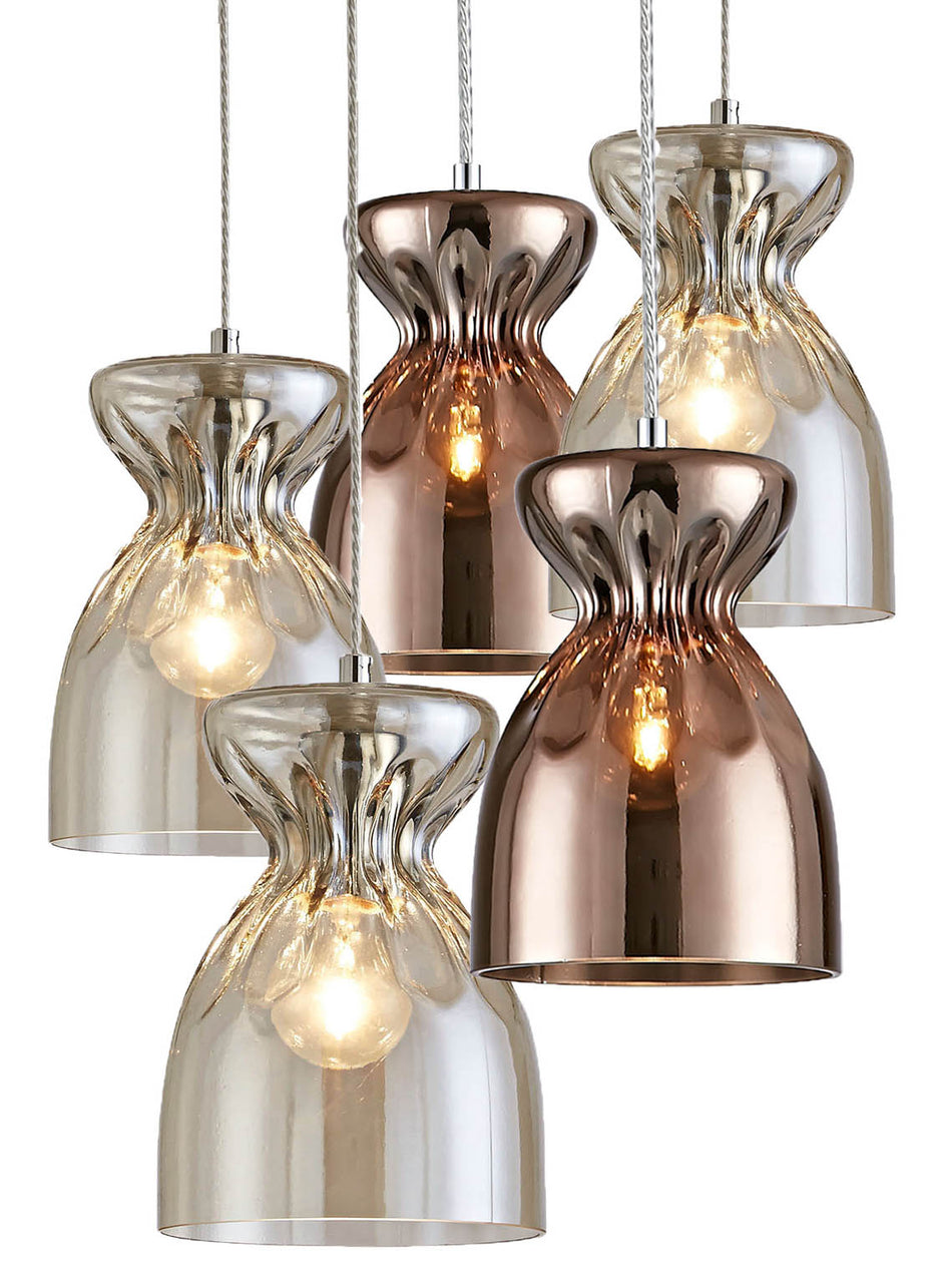 SE4314-05 DOMENICO PENDANT CONGAC-COPPER GLASS+