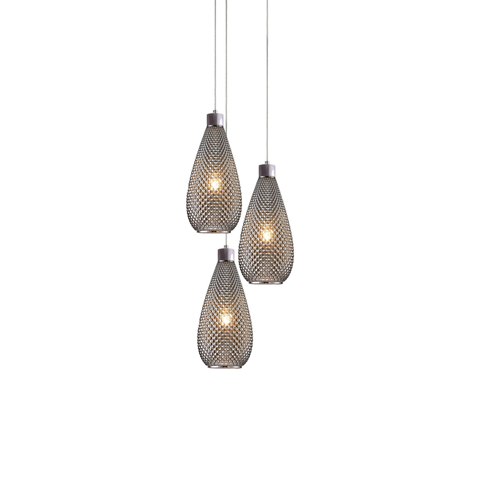SE4285-03 SM DARIO PENDANT SMOKE GLASS+