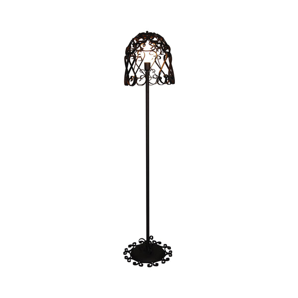 HL-3586-1F LEWIS RUSTY BROWN FLOOR LAMP