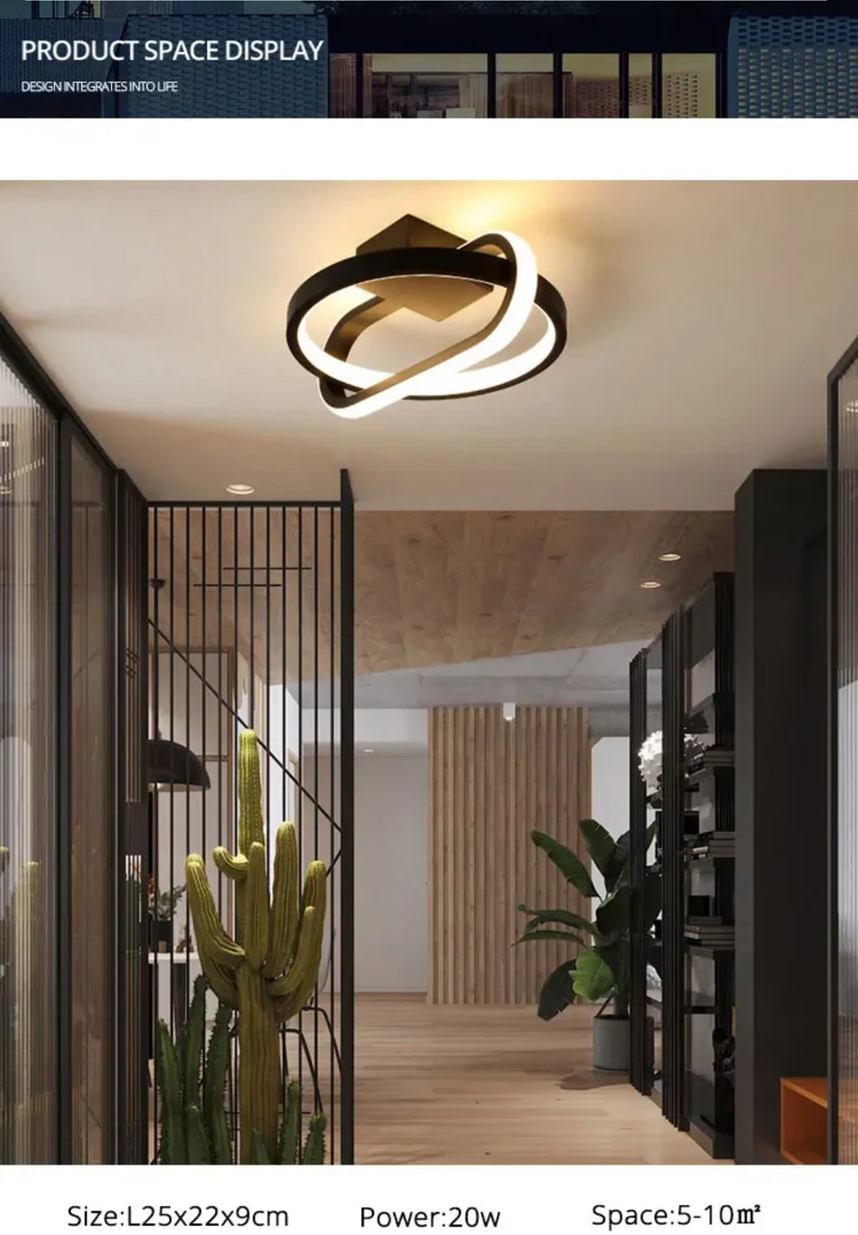 SE LED 21 ARLO BLACK AND GOLD CEILING 16W 3CCT 2 YEARS WARRANTY