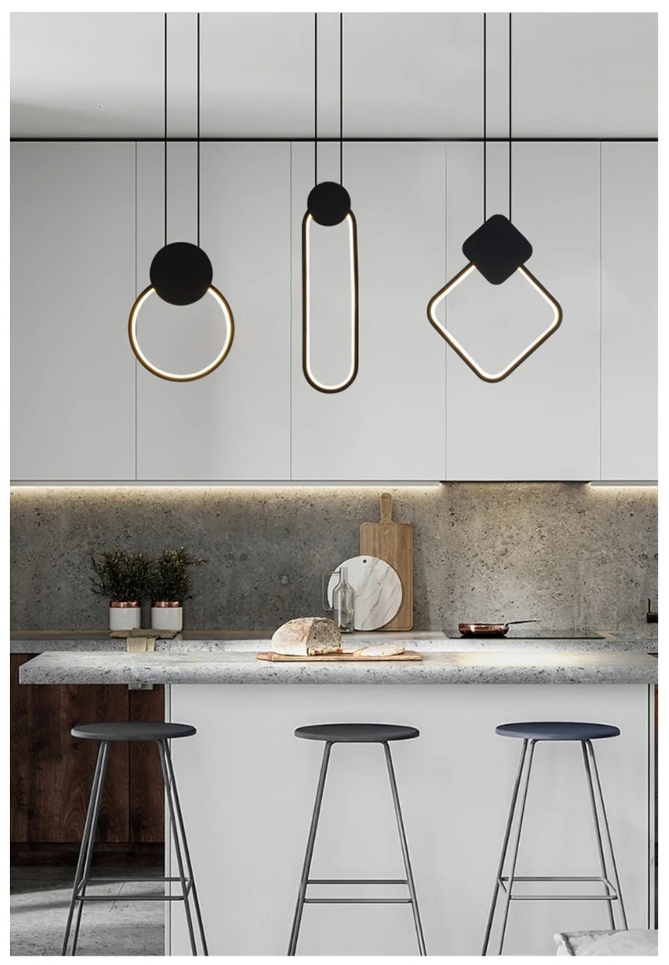 SE LED 20 ELLO BLACK PENDANT 15W 3CCT 2 YEARS WARRANTY