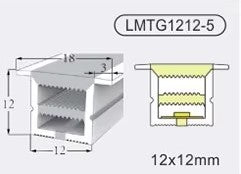 SE-SWL-17 SILICON 1,2*1,2CM WITH LACE 17MM FOR LED STRIP PRICE PER METER