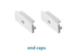 SE-EC-23 END CAPS SET FOR ALUMINIUM PROFILE 2,3*1,0CM SQUARE (77-50542)