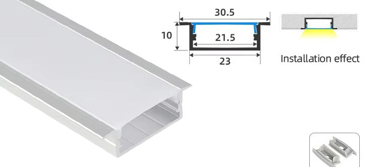 SE-PROL-23 ALUMINIUM PROFILE WITH LACE 2,3*1,0CM PRICE PER METER