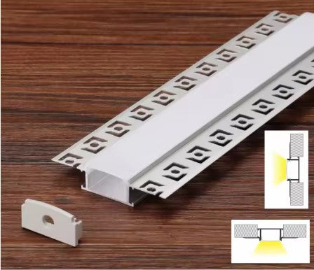 SE-PROW-30 ALUMINIUM PROFILE WITH WINGS 2,8*1,4CM TRIMLESS  PRICE PER METER