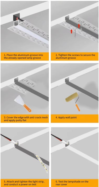 SE-PROW-30 ALUMINIUM PROFILE WITH WINGS 2,8*1,4CM TRIMLESS  PRICE PER METER