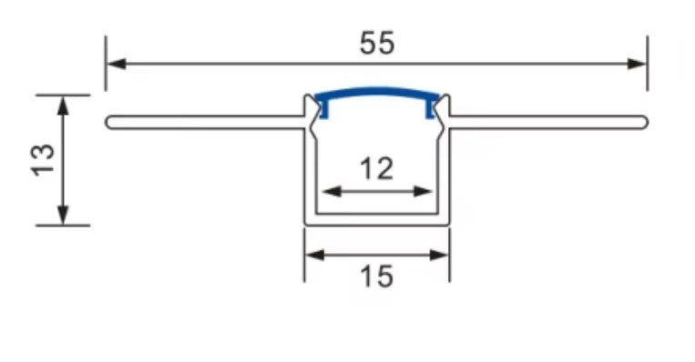 SE-FS-15 FLEXIBLE SNAKE BONE PROFILE ALUMINIUM 1,5*1,3CM PRICE PER METER