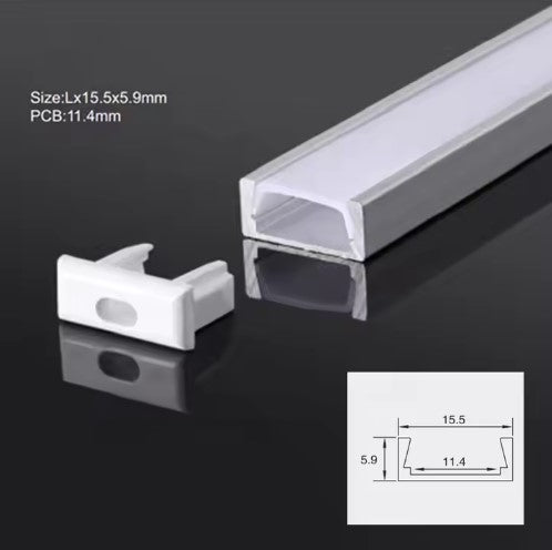 SE-PRO-15 ALUMINIUM PROFILE 15,5*5,9MM PRICE PER METER