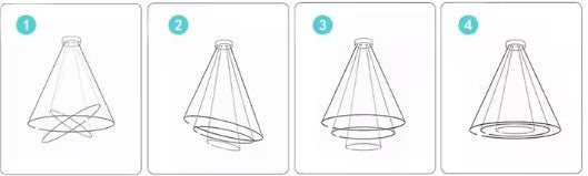 SE LED 60 DAMITA BLACK PENDANT 60x40x20cm 70W 3CCT IP20 2 YEARS WARRANTY