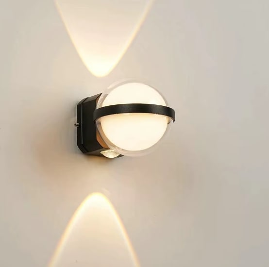 SE LED 105 HALO BLACK OUTDOOR WALL LAMP 10+2W 3000K 2 YEARS WARRANTY