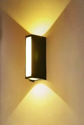 SE LED 155 BRICK S OUTDOOR WALL LAMP BLACK 6+4W 3000K