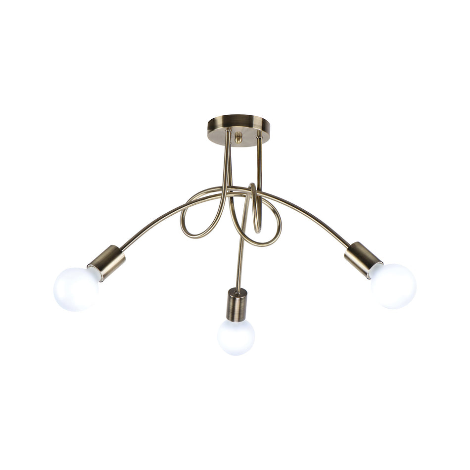 KQ 2627/3 QUIRKY ANTIQUE BRONZE CEILING LAMP Z3