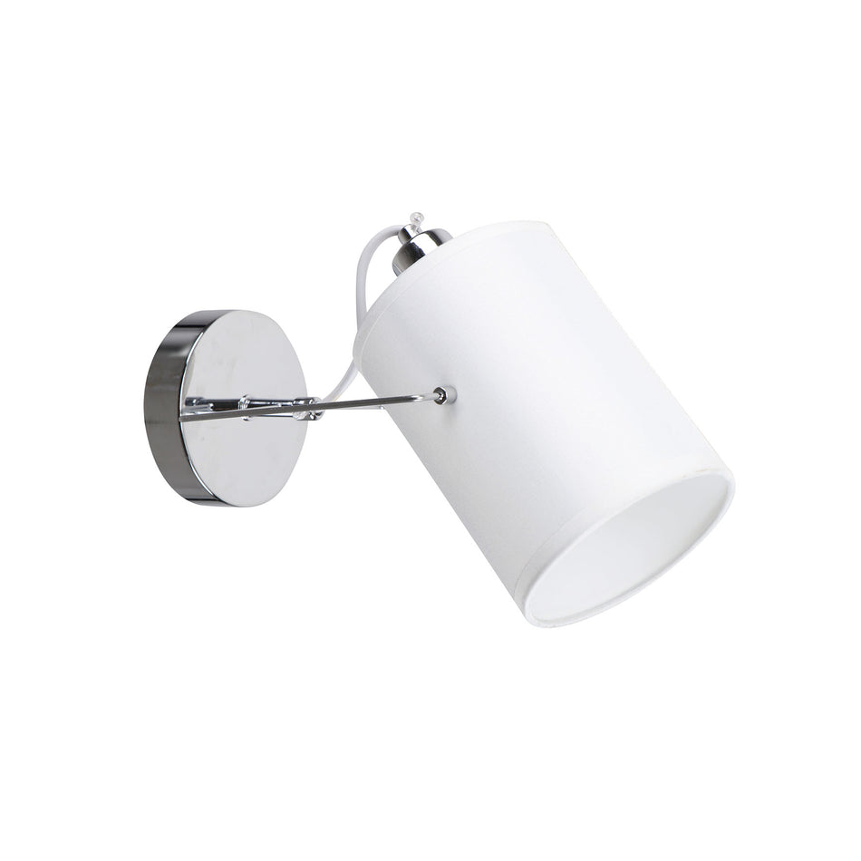 KQ 2654/1 SHIRO CHROME AND WHITE WALL LAMP 1Ε3