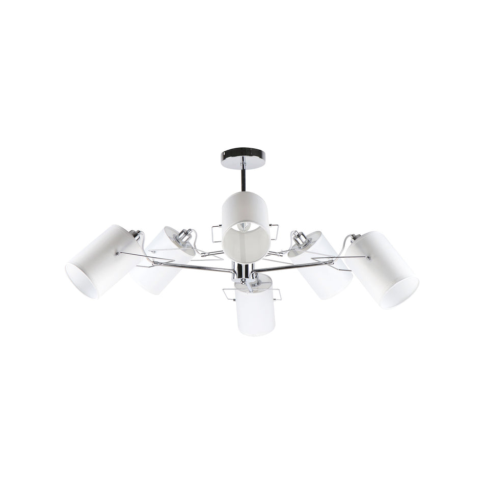 KQ 2654/6 SHIRO CHROME AND WHITE PENDANT 1Ε3